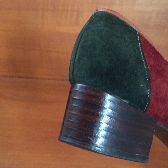 VINTAGE NATURALIZER SUEDE PATCH WORK LOW HEEL SIZE 5.5 - Picture 9 of 10